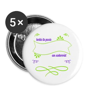 vaisseau spatial astrophysique astronomie cadeaux astrologie - Lot de 5 grands badges (56 mm) - blanc - Devant