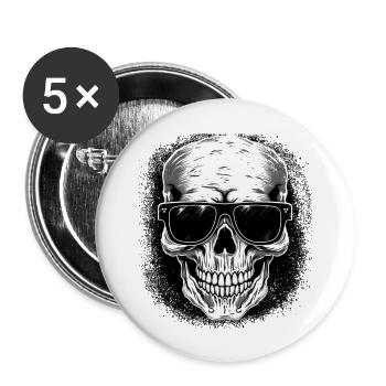 citation cage d’anniversaire génial amusant cadeau effrayant amour - Lot de 5 grands badges (56 mm) - blanc - Devant