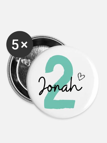 Jonah 2 - Buttons groß 56 mm (5er Pack) - Weiß