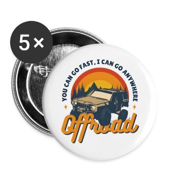 OFF-ROAD - Buttons large 2.2''/56 mm (5-pack) - white - Front