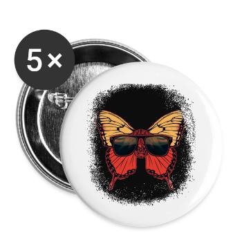 joke funny sayings sayings insects humor trendy - Buttons groß 56 mm (5er Pack) - Weiß - Vorne