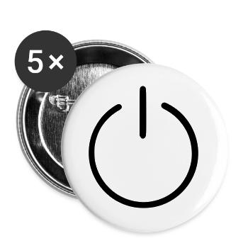 An Us Off Button - Buttons large 2.2''/56 mm (5-pack) - white - Front