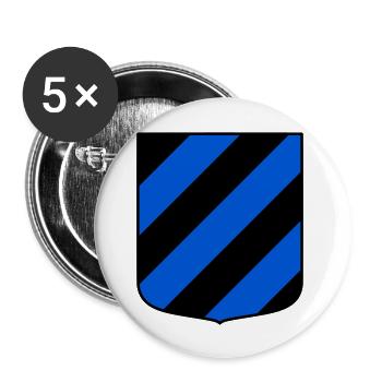 Dunkelblau - Buttons groß 56 mm (5er Pack) - Weiß - Vorne
