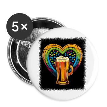 Love Funny Quote Back Skeleton Costume Gifts - Buttons large 2.2''/56 mm (5-pack) - white - Front
