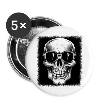 spooky fun awesome jokes fuck you exoskeletal - Buttons groß 56 mm (5er Pack) - Weiß - Vorne