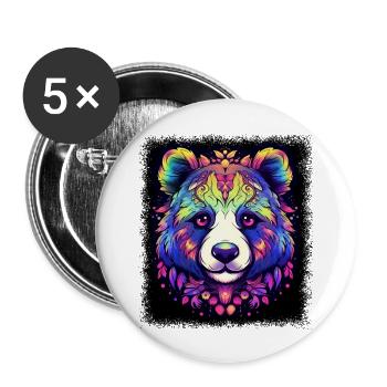 Awesome Humor Bday Chef Evolution Tshirts - Buttons large 2.2''/56 mm (5-pack) - white - Front