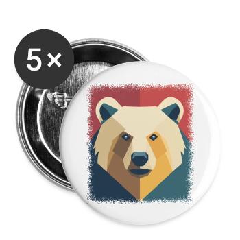statement dabbing birthday present idea dead - Buttons groß 56 mm (5er Pack) - Weiß - Vorne