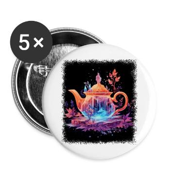 drôle citation doigts squelette humain amusant squelette - Lot de 5 grands badges (56 mm) - blanc - Devant