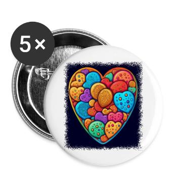 Déclaration Citation Cool Hippie Idée cadeau - Lot de 5 grands badges (56 mm) - blanc - Devant