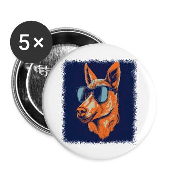 Guinea Pig Pattern Joke Funny Pig Cute Pig - Buttons large 2.2''/56 mm (5-pack) - white - Front