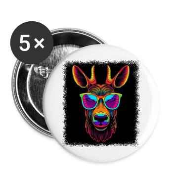 christmas clothing gifts sayings bday - Buttons groß 56 mm (5er Pack) - Weiß - Vorne