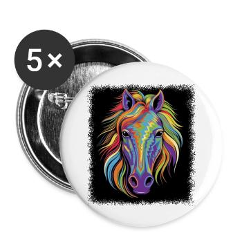 amour paix symbole paix mondiale désarmement - Lot de 5 grands badges (56 mm) - blanc - Devant