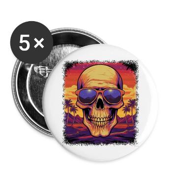background birthday present idea pigs present - Buttons large 2.2''/56 mm (5-pack) - white - Front