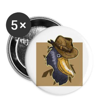 Shoebill Bird Ornithologist Forest I Gift - Buttons large 2.2''/56 mm (5-pack) - white - Front