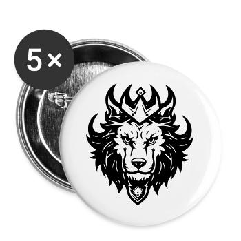 versprechen - Buttons groß 56 mm (5er Pack) - Weiß - Vorne