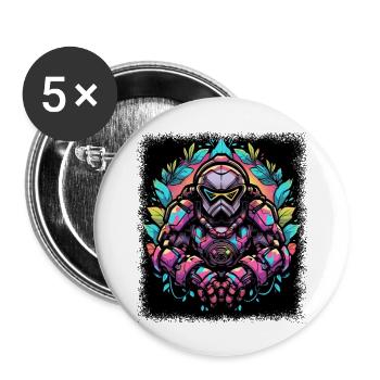 Team Cool Sloth Bible Verse Sloth Clothing Darth - Buttons large 2.2''/56 mm (5-pack) - white - Front