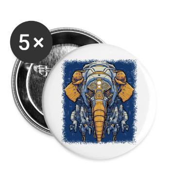 funny sayings animals gift funny geek - Buttons groß 56 mm (5er Pack) - Weiß - Vorne
