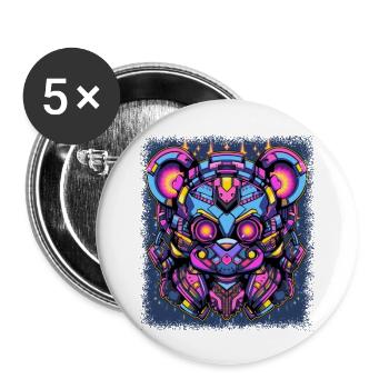 blague blagues anniversaire cadeau idée citation cadeau - Lot de 5 grands badges (56 mm) - blanc - Devant