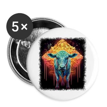 present idea sayings cheese blowjob queen - Buttons groß 56 mm (5er Pack) - Weiß - Vorne