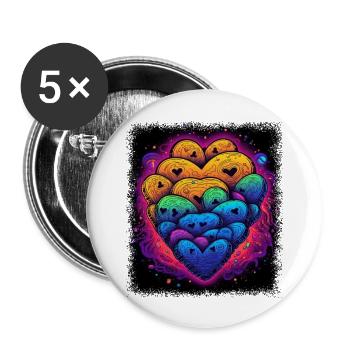 Peace for Paris Dictons drôles d’humour génial - Lot de 5 grands badges (56 mm) - blanc - Devant