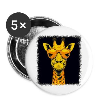 birthday present tall girl sloth kawaii - Buttons groß 56 mm (5er Pack) - Weiß - Vorne