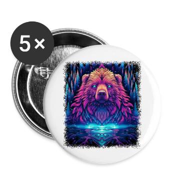 Déclaration de blague Idée cadeau de citation drôle géniale - Lot de 5 grands badges (56 mm) - blanc - Devant