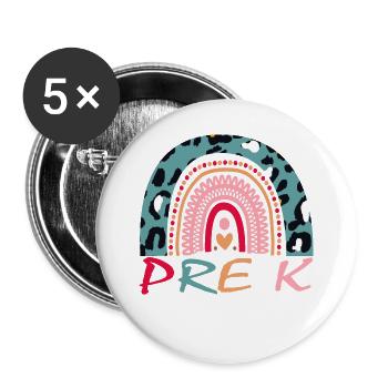 Boho Kindergarten Squad Gift - Buttons large 2.2''/56 mm (5-pack) - white - Front