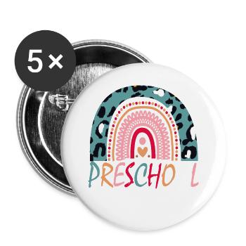 Preschool Crew Gift - Buttons large 2.2''/56 mm (5-pack) - white - Front