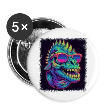 jokes childrens quote fun birthday present idea - Buttons large 2.2''/56 mm (5-pack) - white - Front