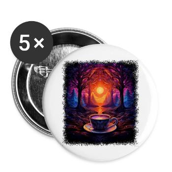 coffee mug funny sayings quote tired funny quote - Buttons groß 56 mm (5er Pack) - Weiß - Vorne