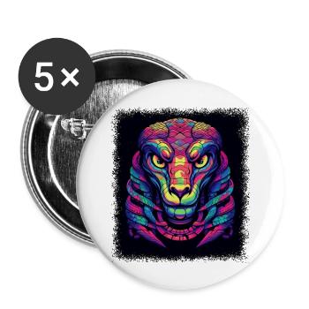 snake shirts with saying snake t shirts gift idea - Buttons groß 56 mm (5er Pack) - Weiß - Vorne