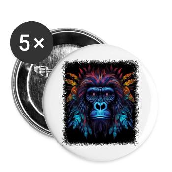 Idée cadeau amour contre-culture cadeau idée cadeau - Lot de 5 grands badges (56 mm) - blanc - Devant
