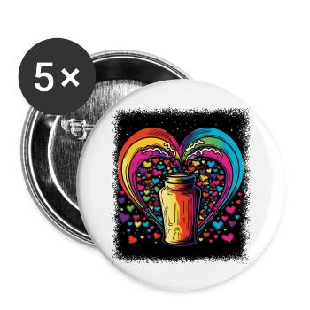 cadeau d’anniversaire cool vert drôle dictons - Lot de 5 grands badges (56 mm) - blanc - Devant