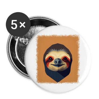 present birthday greeting running quote animal - Buttons large 2.2''/56 mm (5-pack) - white - Front