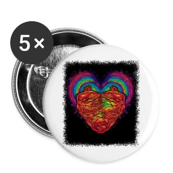 steak barbecue statement bj day gift - Buttons groß 56 mm (5er Pack) - Weiß - Vorne