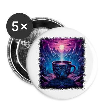 awesome quote heart counterculture peace humor - Buttons large 2.2''/56 mm (5-pack) - white - Front