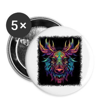 birthday color quote jokes bird wild sayings - Buttons groß 56 mm (5er Pack) - Weiß - Vorne