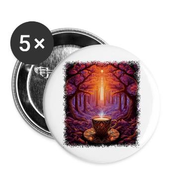Funny 60s Hippie Cool Peace Movement Gift Present - Buttons large 2.2''/56 mm (5-pack) - white - Front