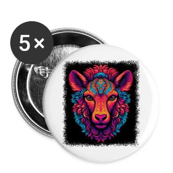 gift jokes anti nuclear power statement - Buttons groß 56 mm (5er Pack) - Weiß - Vorne