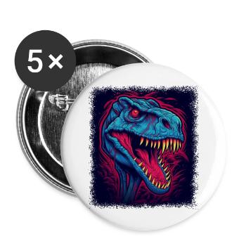 angry face green birthday present idea 2004 - Buttons groß 56 mm (5er Pack) - Weiß - Vorne