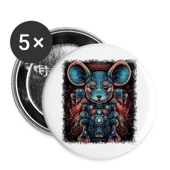 Cool OK Film d’animation présent modeste - Lot de 5 grands badges (56 mm) - blanc - Devant