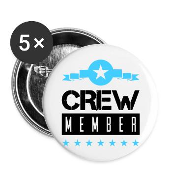 Crew Member - Buttons large 2.2''/56 mm (5-pack) - white - Front