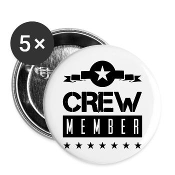 Crew Member - Buttons large 2.2''/56 mm (5-pack) - white - Front