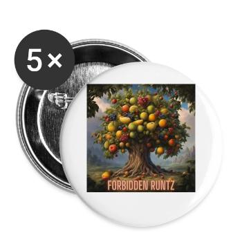 Runtz interdit - Lot de 5 grands badges (56 mm) - blanc - Devant
