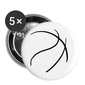 Basketball 12 Plan de travail 12 - Lot de 5 grands badges (56 mm) - blanc - Devant