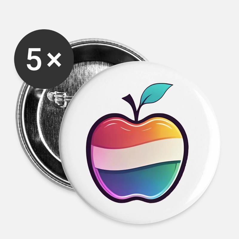 Apple - Buttons large 2.2''/56 mm (5-pack) - white