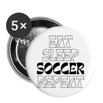 Soccer Team Soccer Design Soccer Player - Buttons large 2.2''/56 mm (5-pack) - white - Front