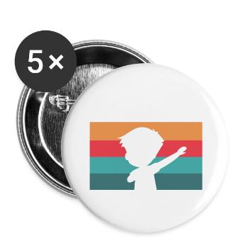 Schule Schulkind Bääm! Viertklässler 4. Klasse - Buttons groß 56 mm (5er Pack) - Weiß - Vorne
