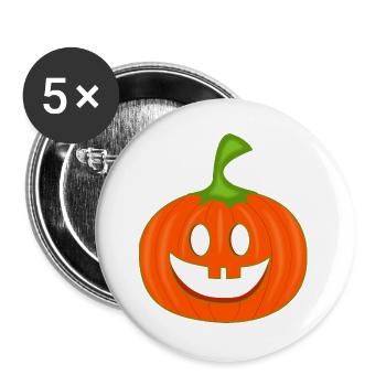 Colored pumpkin Halloween - Buttons large 2.2''/56 mm (5-pack) - white - Front