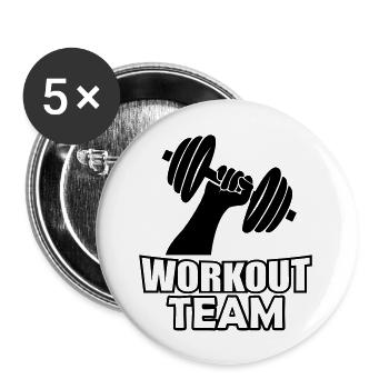 Équipe d’entraînement - Lot de 5 grands badges (56 mm) - blanc - Devant